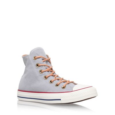 Converse Grey 'Ct Peached Canvas Hi' Flat Lace Up Sneakers
